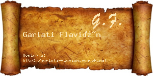Garlati Flavián névjegykártya